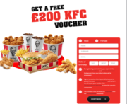  Enter For a Chance to Get a £200 Voucher For KFC!