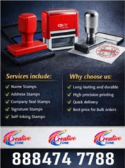 Rubber Stamp Rs. 250/- | Address Stamps Rs. 350/- | Call Creative 